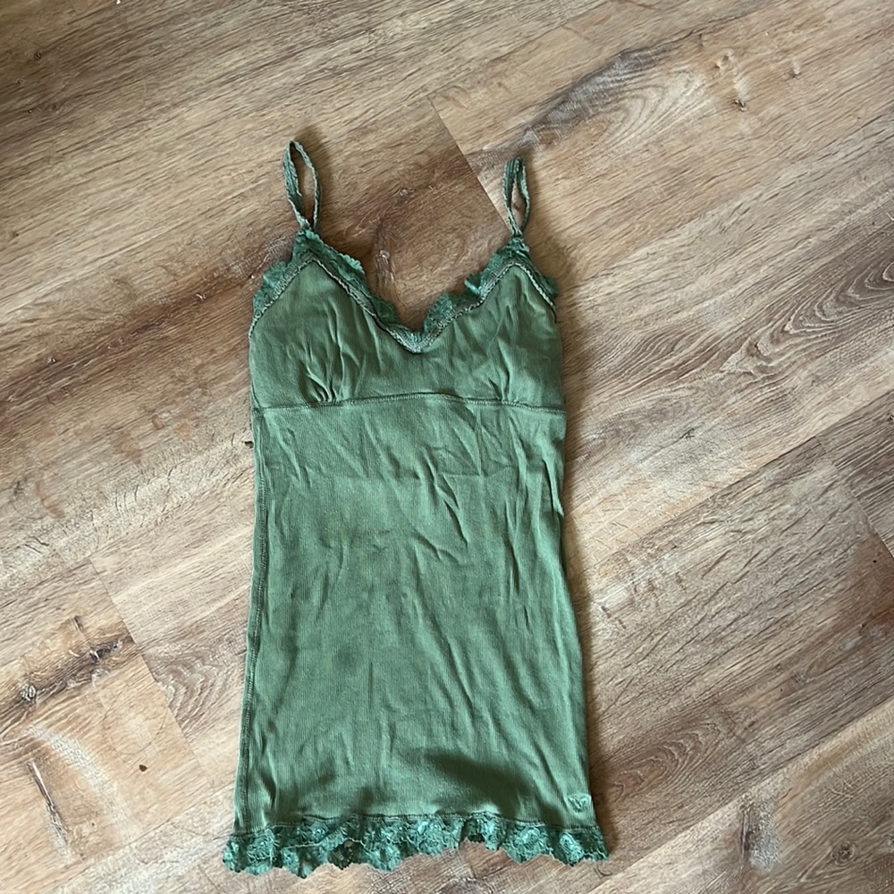 Fairycore lace green top